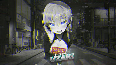 Anime Uzaki Chan Wa Asobitai Glitch Art Blue Eyes  Gaming Mat Desk 25012
