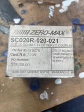 ZERO-MAX SIZE 20 DOUBLE FLEX SERVO COUPLING SCO20-R-021 NEW IN BOX
