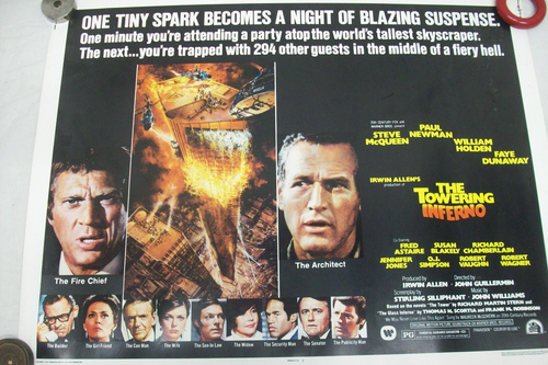 1974 "The Towering Inferno" Filmplakat (28"x 22") Halbes Blatt, Steve McQueen - Bild 2 von 6
