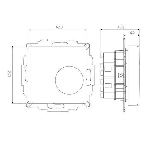 Raumthermostat für Fußbodenheizung im Set mit Busch Jäger future linear Rahmen - Bild 8 von 9