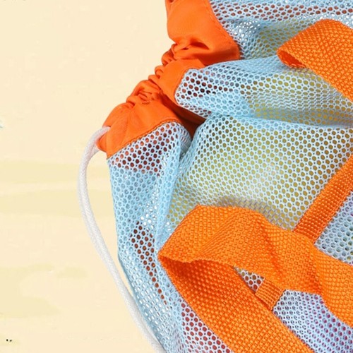 Mesh Beach Bag Seashells Storage Bag Large Capacity Beach Handbag Sand Toy Bag - Picture 3 of 14