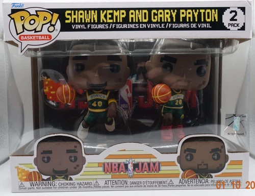 Shawn Kemp & Gary Payton (Seattle Supersonics) 8-Bit NBA Jam Funko Pop! 2 Pack