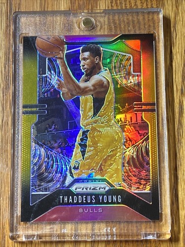 Thaddeus Young [Black Gold Prizm] #217 2019 Panini Prizm card