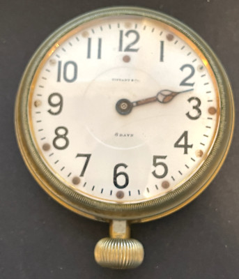 Antique 1917 Waltham Tiffany Co 8 Day Car Clock Model 1910 Parts Good Balance 7j