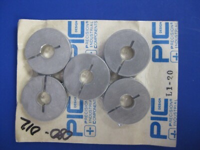 PIC Design L1-20 Clamp, Stainless Steel, 5/16'' Bore, Lot of 5 NEW