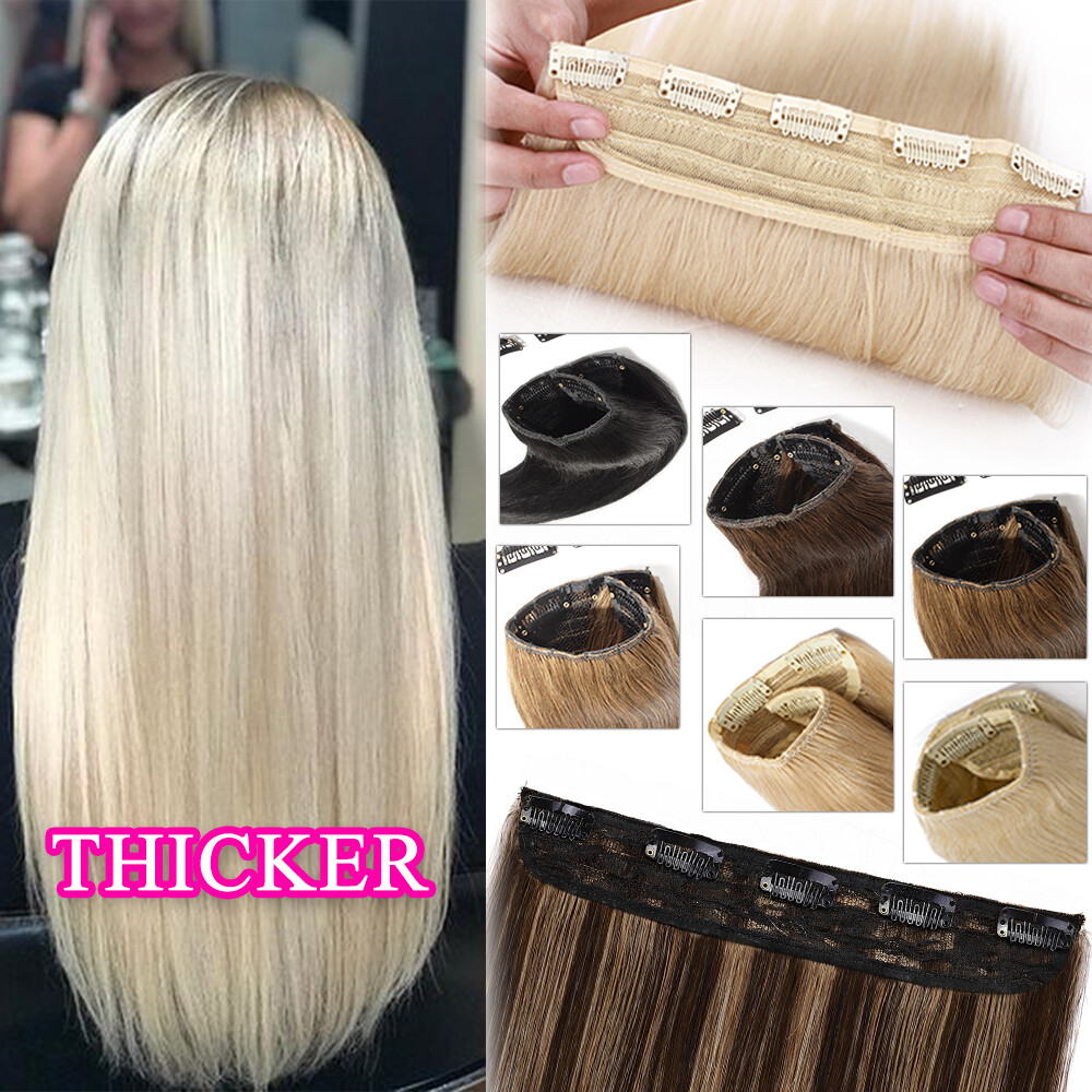 100% THICK One Piece Clip In Real Remy Human Hair Extensions Blonde Full Head US | eBay 100% THICK One Piece Clip In Real Remy Human Hair Extensions Blonde Full Head US | eBay