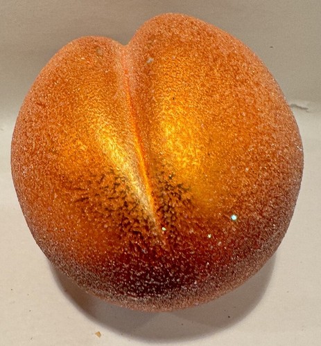 VTG Christopher Radko SUGARED PEACH Orange Fruit Ornament - Picture 8 of 8
