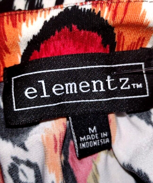 Elements Orange/Red Medium Polyester Short Sleeve… - image 4