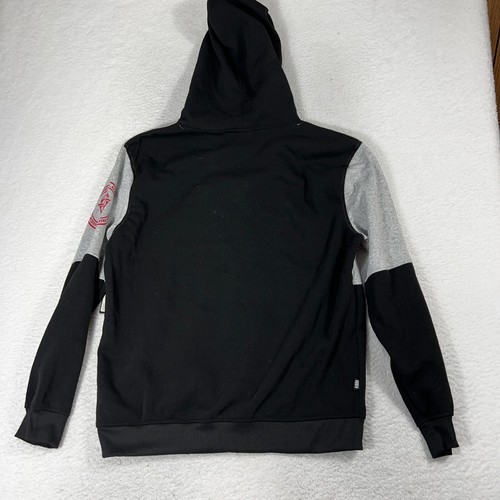 Felpa con cappuccio NBA uomo XL grigia tasche erica logo coulisse nero rosso nuova con etichetta - Foto 8 di 11