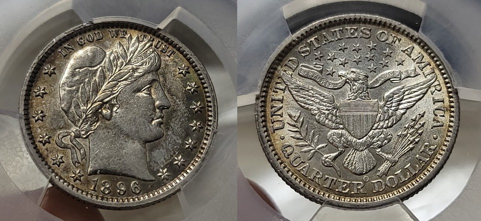 1896-O 25C AU55 PCGS