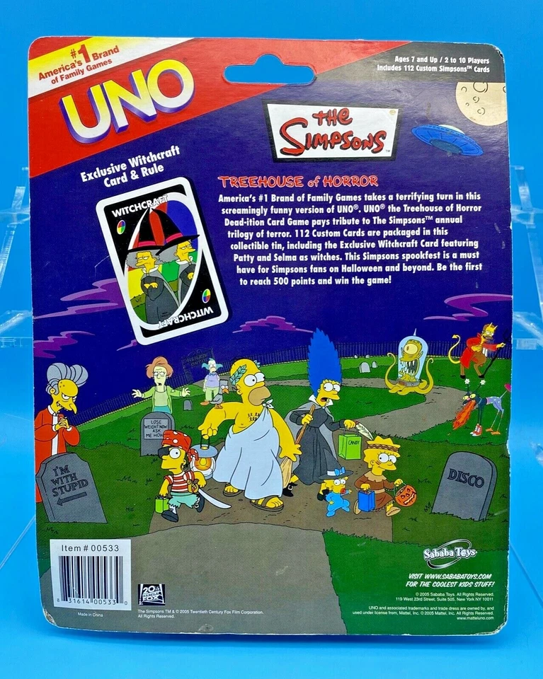 2005 SIMPSONS TREEHOUSE OF HORROR UNO • SEALED • Collector's Tin • Exclusive  - Image 2 of 2