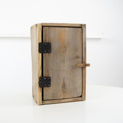 Antique primitive wood cabinet, Primitive rustic farmhouse wall cabinet - Picture 3 of 9