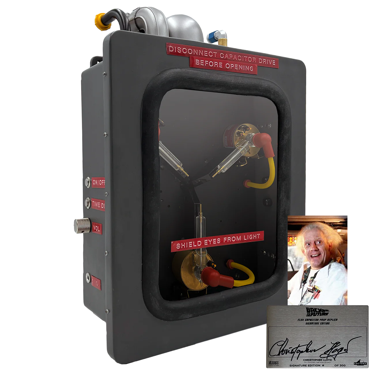Back to the Future Flux Capacitor Signed Christopher Lloyd 45 of