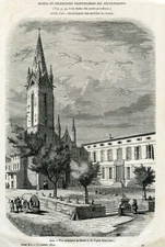 1844 AIX MUSEUM, BOUCHES-DU-RIONE DEPARTMENT Original antique print France