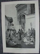 Tlemcen تلمسان, Tilimsān Moschee Algerien al-Dschazā’ir HOLZSTICH von 1889