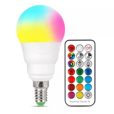 1~10X 5W E14 B22 RGB Bulb 12 Colour Changing LED Light Remote Control Screw Lamp