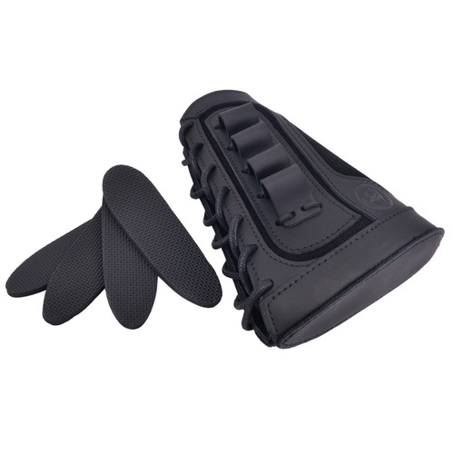 Buttstock fucile in pelle calibro 16 con porta conchiglia per caccia mancini - Foto 3 di 10