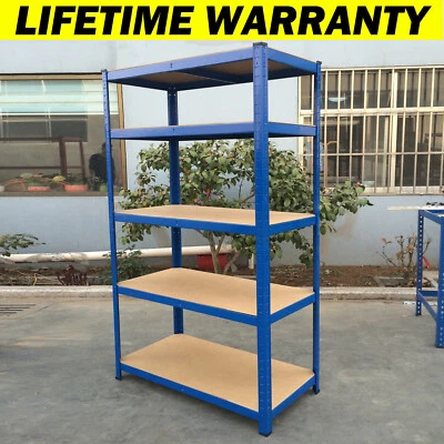 5 Tier Garage Racking Metal Shelving Unit Boltless Heavy Duty Shelf Shed Storage