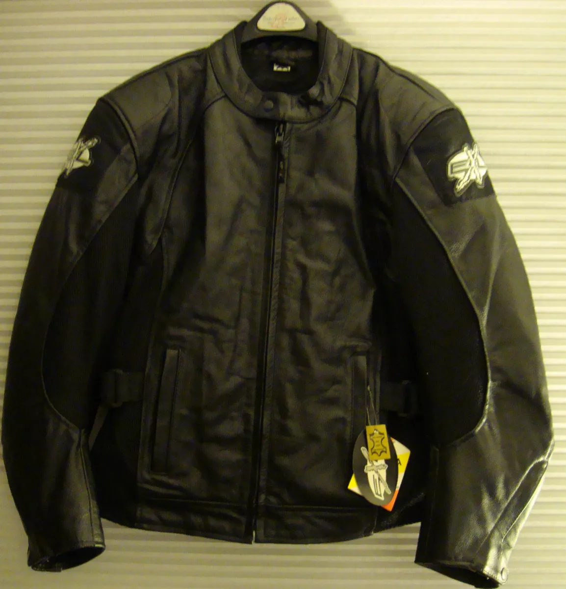 Exl leather motorcycle jacket sale