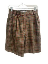 Vintage 80  s Plaid High Waist Walking Shorts Jorts Lined JH COLLECTIBLES 12