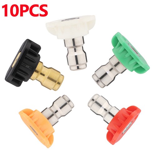 10pcs Pressure Washer Spray Tips Nozzles High Power Kit Quick Connect 1/4" Set