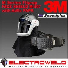 3M Versaflo M-407 Flip-Up Face Shield Safety Helmet Adflo PAPR Respirator 890407