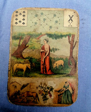 Ancienne carte de tarot Français, divinatoire 1890 Grand le Normand Grimaud