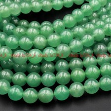 Natural Green Aventurine 4mm 6mm 8mm 10mm 12mm Round Beads 15" Strand