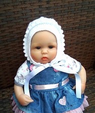 Hand Knitted Traditional Baby Girls Bonnet / Hat VARIOUS COLOURS & SIZES