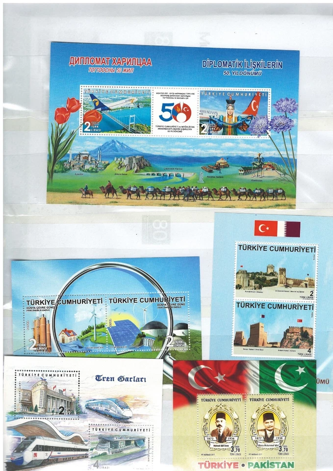 TURKEY stamps 2019 -2020-2016-2017-2022-2023 block 33 pieces - Image 3 of 4