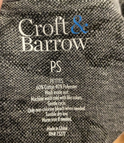 Croft & Barrow Top Bluse Damen Petite Small Paisley grau dicke Tunika elegant - Bild 7 von 8