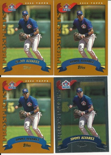 2002 Topps Traded Chrome Jimmy Alvarez RC Lot Toronto Blue Jays