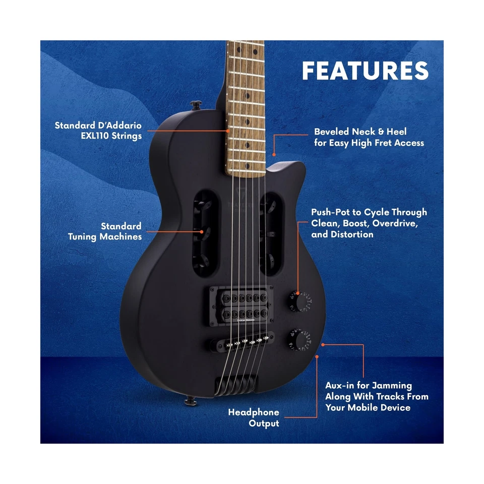 Guitarra Eléctrica Traveler EG-1 Blackout Negra Mate | Guitarra Eléctrica Pequeña... Foto 2 de 4