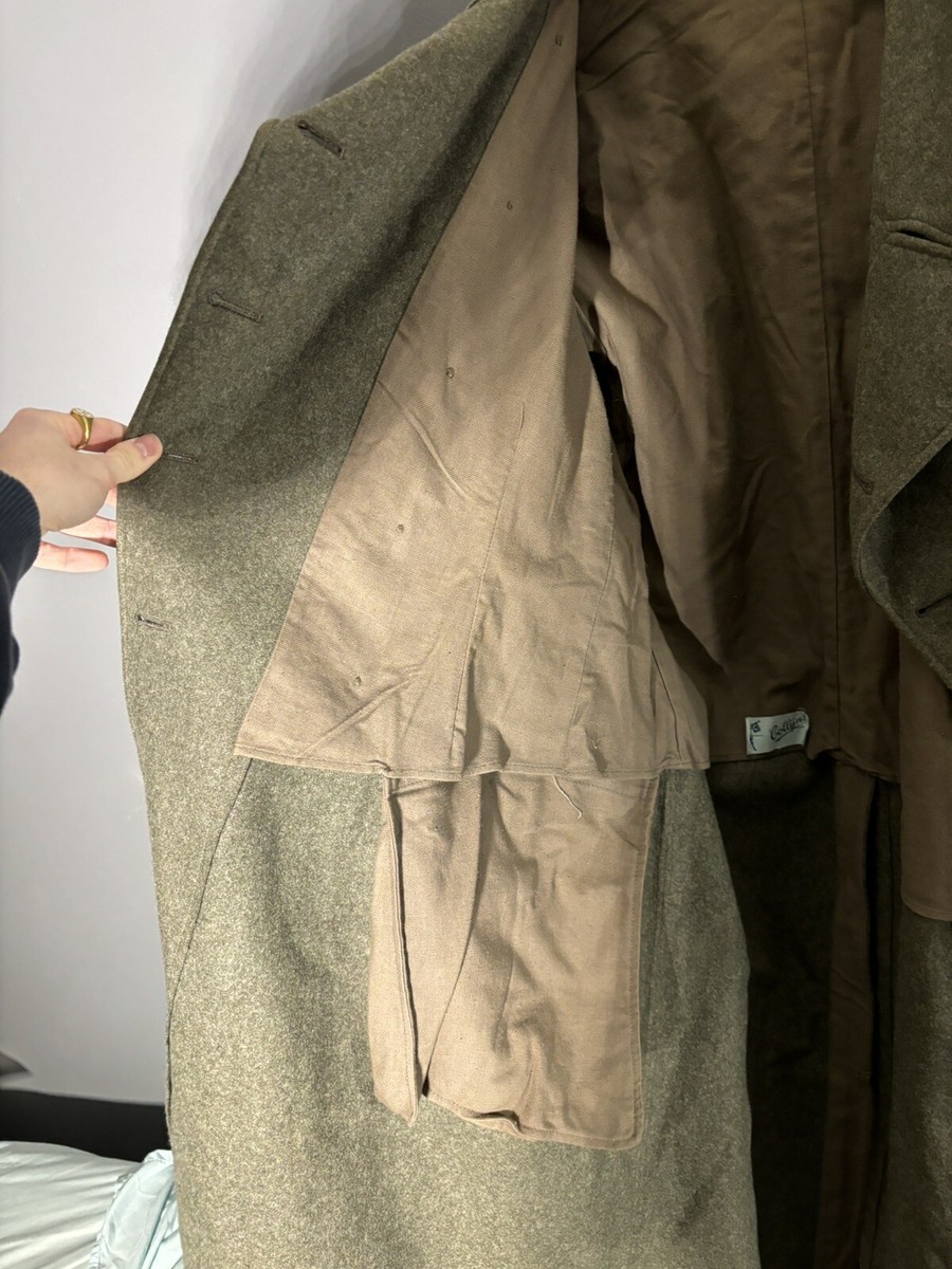 Vintage WW2 1942 Swedish Army Wool Over Coat Size 40R | eBay