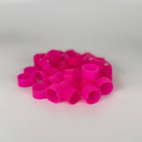 50 anillos de clip 18 mm - anillos de aves de corral gallinas anillo de pollo anillos de pájaros - selección de colores - Imagen 20 de 25