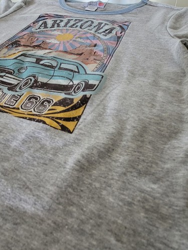 Children ARIZONA Route 66 Shirt Large (14) Gray Unisex Car with sun background - Picture 7 of 11