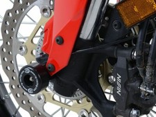 PAIR FRONT WHEEL PIN PROTECTORS R&G FOR BMW R1200GS ADVENTURE 2013-2018