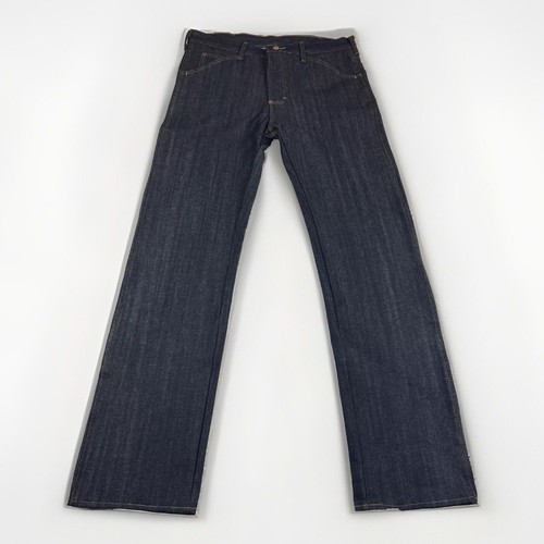 Round House Jeans Mens 34x34 Dark Blue Denim Pants USA Made Heavy Duty Bootcut - Picture 2 of 8