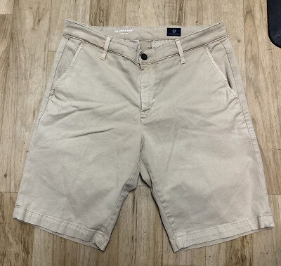 AG Adriano Goldschmied Shorts Mens Khaki Tan The Griffin Tailored
