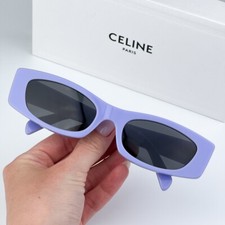 Celine Women Sunglasses Shiny Solid Lilac Dark Smoke CL40245U 78A BRAND NEW