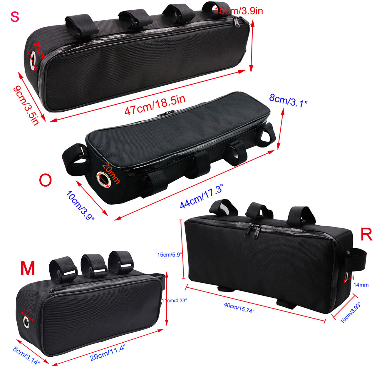 Tubo bici telaio borsa caso batteria anteriore cassetta attrezzi ebike foto 6