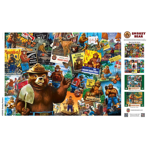 Smokey Bear - Carteles Vintage Puzzle Piezas Maestras 1000 Piezas - Imagen 4 de 4