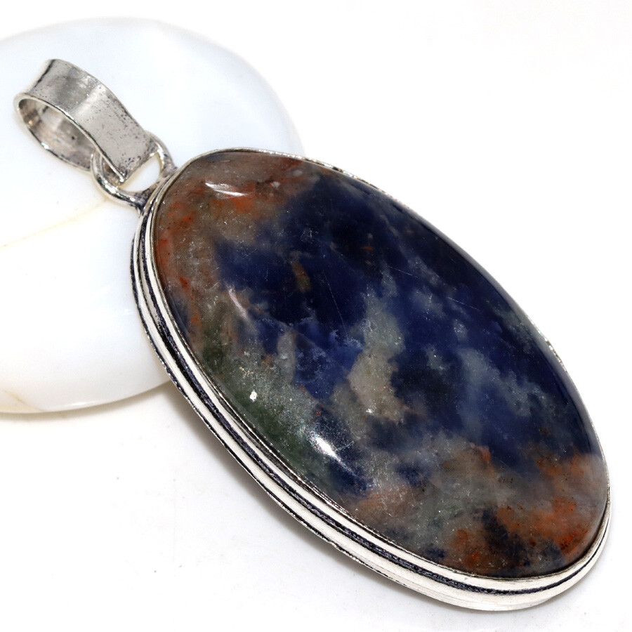 Sodalite 925 Silver Plated Gemstone Pendant 2
