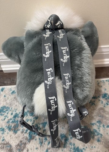 Vintage 1999 Furby Backpack Bag Grey With 12" Adjustable Straps - Picture 2 of 3