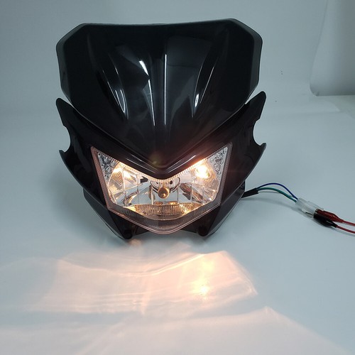 Universal Motorcycle Fairing Headlight Lamp Hi /Lo Fit Street Fighter Dirt Bike - Bild 10 von 12