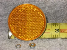 SCHWINN BIKE REFLECTOR GULCO 24 AMBER YELLOW 2-Pie 2¼" BRIGHT STAR BICYCLE