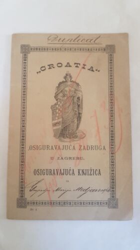 Austria-Hungary - CROATIA insurance - fire insurance policy 1886 - Afbeelding 1 van 16