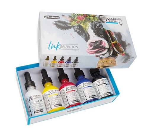 Schmincke Akademie Acryl Ink S.23 36 Farben a 50ml (GP1L=100,40€) + Sets - Bild 4 von 5