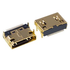 Mini HDMI Compatible Female Connector 19pin Solder Receptacle Adapter Jack Plug