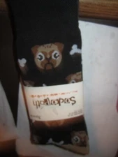 3 PACK Sockopath DOG AND BONES Pattern Fun Novelty Black Mens Crew Socks 10-13